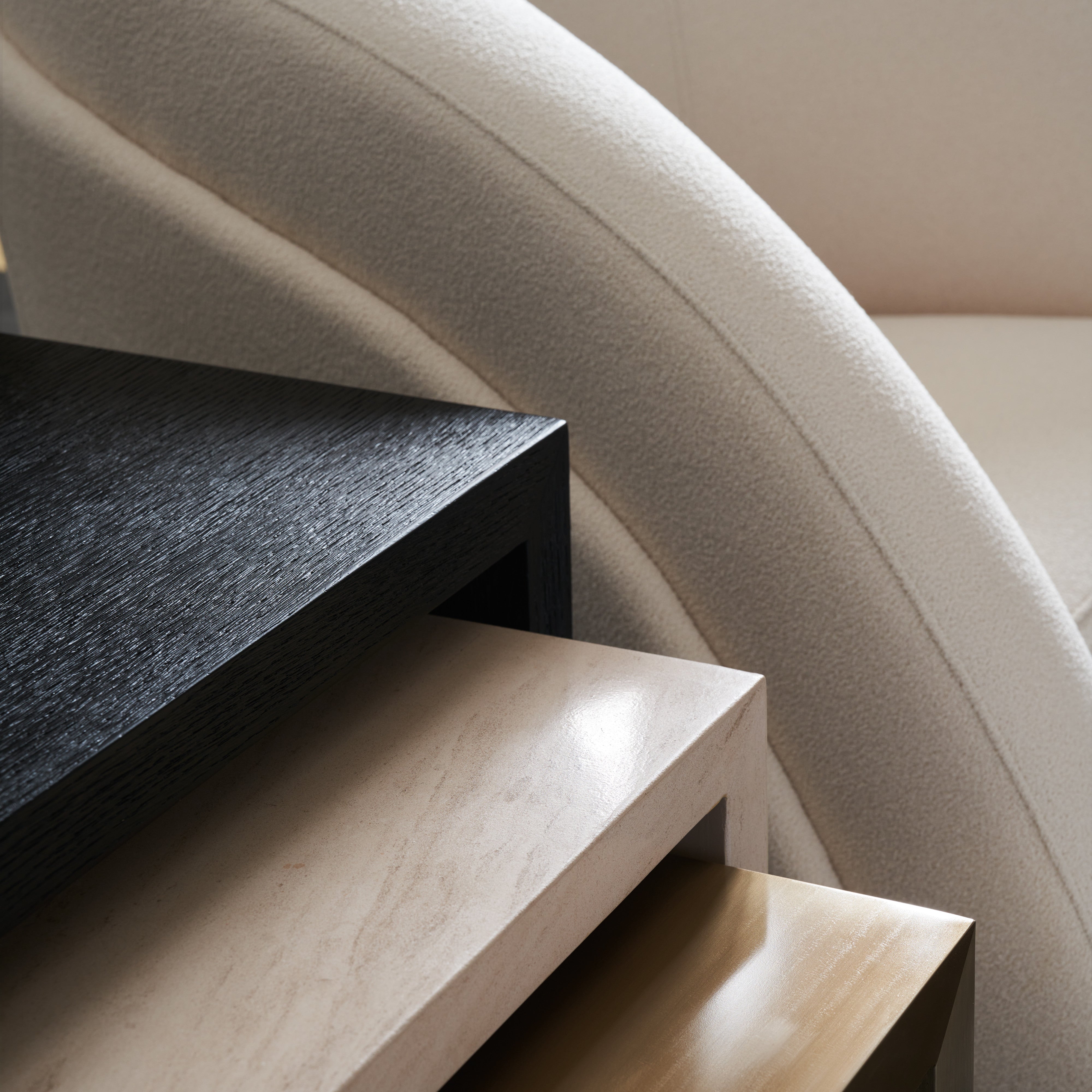 detail of Contrast Nesting Tables